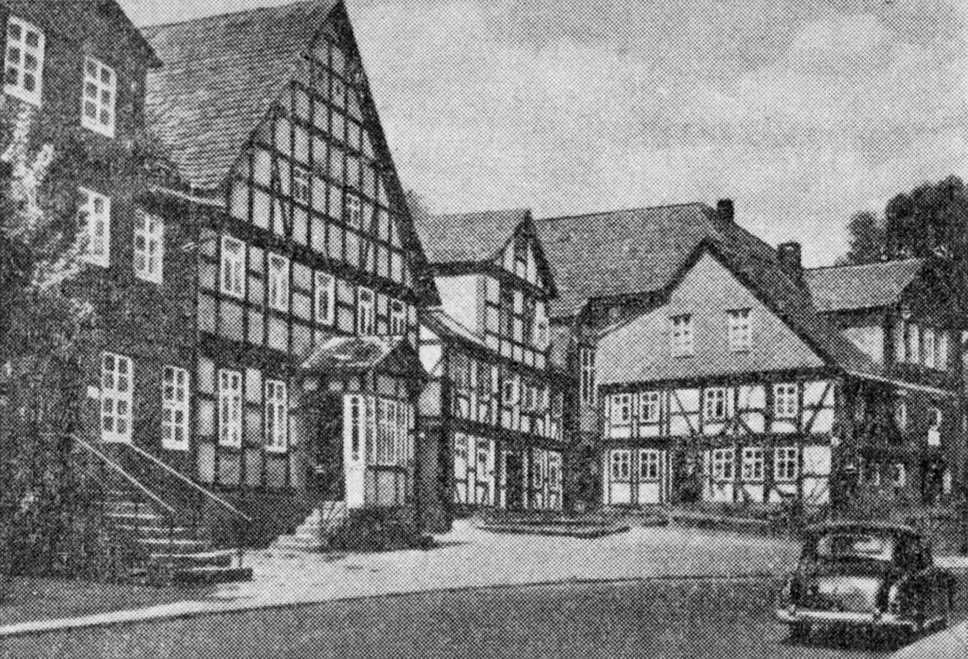 Fachwerkhäuser in der Raabestraße in Eschershausen